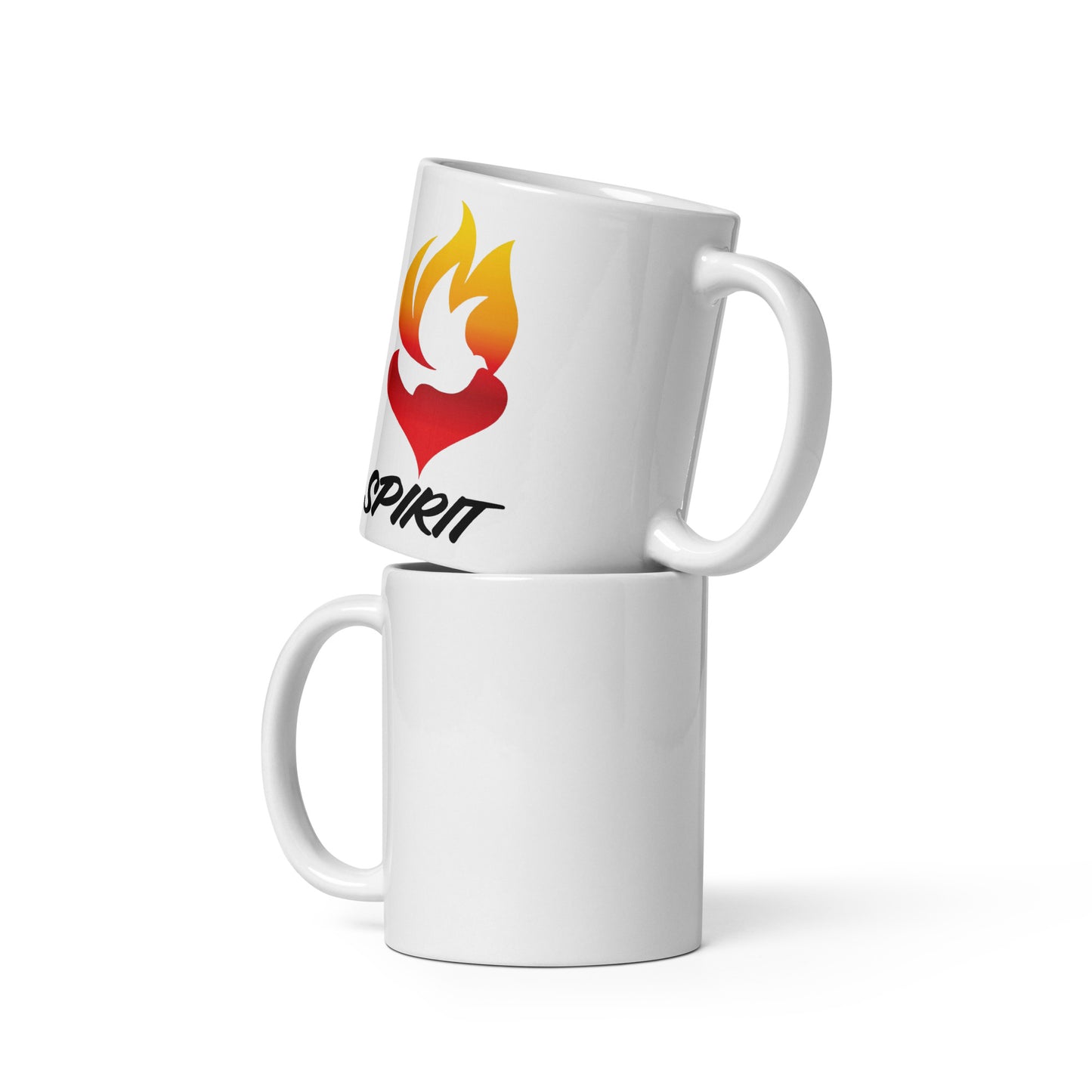 White glossy mug