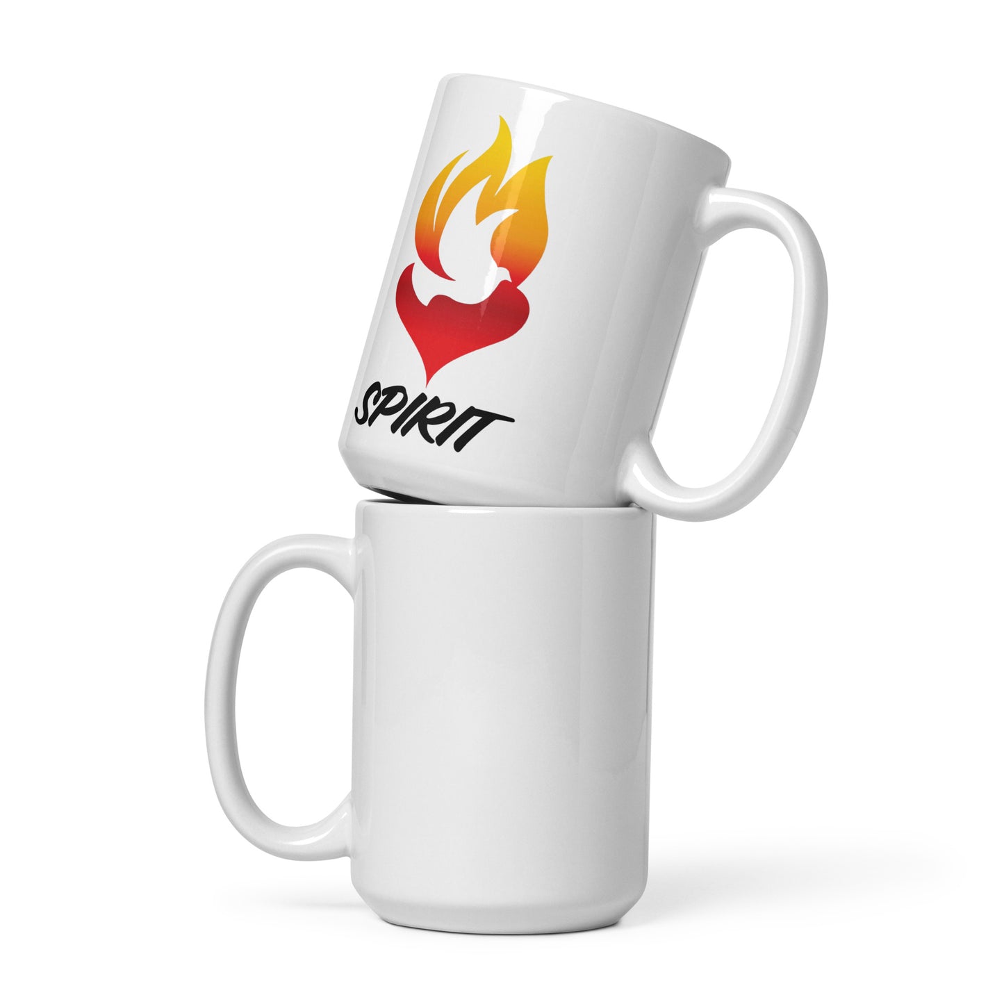 White glossy mug